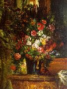 Eugene Delacroix Bouquet of Flowers on a Console_3 oil painting